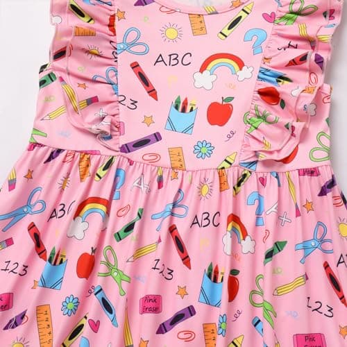 Back to School Dress for Toddler Girls 3-8T