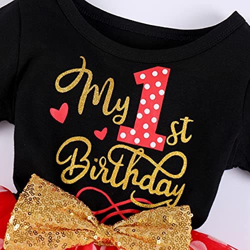 IMEKIS Baby Girls Polka Dots Tulle Tutu Dress for 1st 2nd Birthday Party