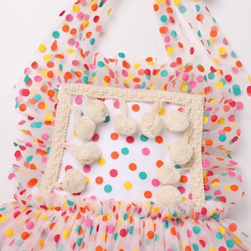 Toddler Baby 1st Birthday Confetti Daisy Romper with Headband