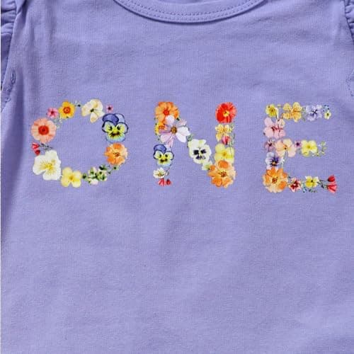 Baby Girl 1st Birthday Outfit Floral Lace Skirt Set
