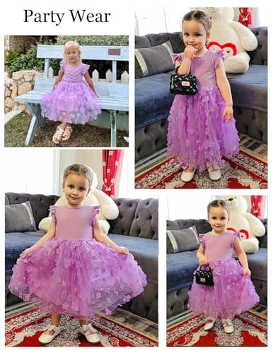 Arshiner Fluffy Tutu Dress for Little Girls 2-6Y Casual Party Sundress
