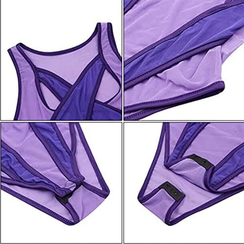 Pinwe Women's See-Through Mesh Bodysuit for Rave Festivals