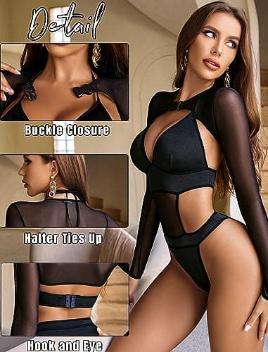 Avidlove Women's Festival Sexy Lingerie Bodysuit Set