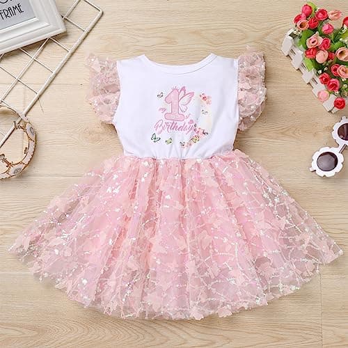 ODASDO Baby Girl 1/2 Birthday Tutu Dress Ruffle 0-24M