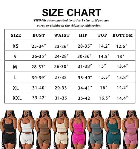 Ribbed Crop Tank Top and Yoga Leggings Set for Women