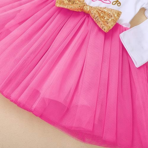ODASDO Toddler Girls 1st/2nd/3rd Birthday Long Sleeve Tutu Princess Dresses