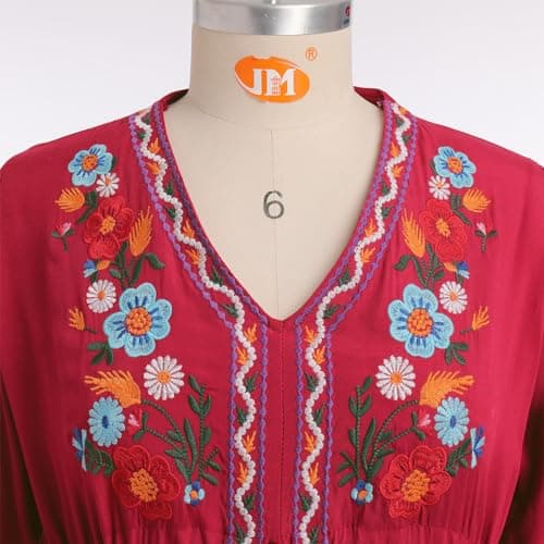 Traditional Mexican Embroidered Dress for Women