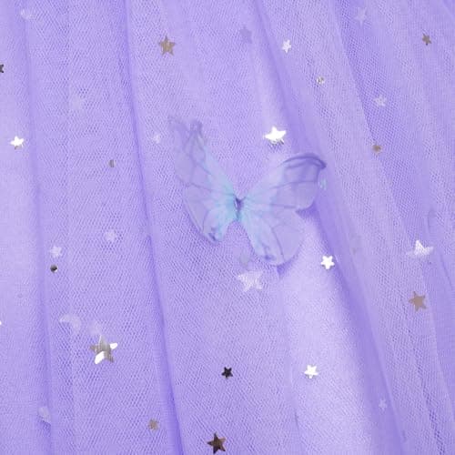 Girls Birthday Princess Dress with Sparkle Butterfly Stars