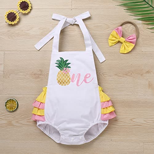 IMEKIS Boho Romper Outfit & Headband for Baby Girl Birthday