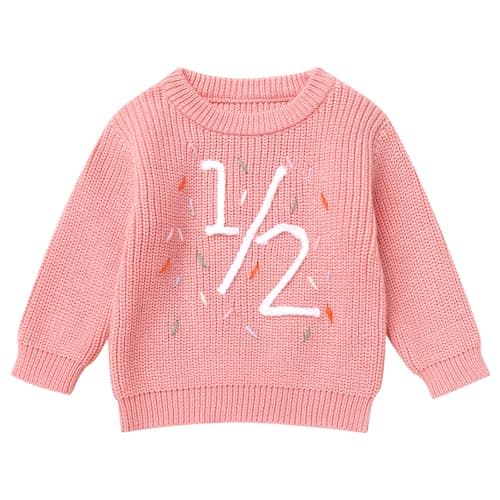 IBTOM CASTLE Embroidery Knitted Pullover Sweaters for Baby Boys & Girls
