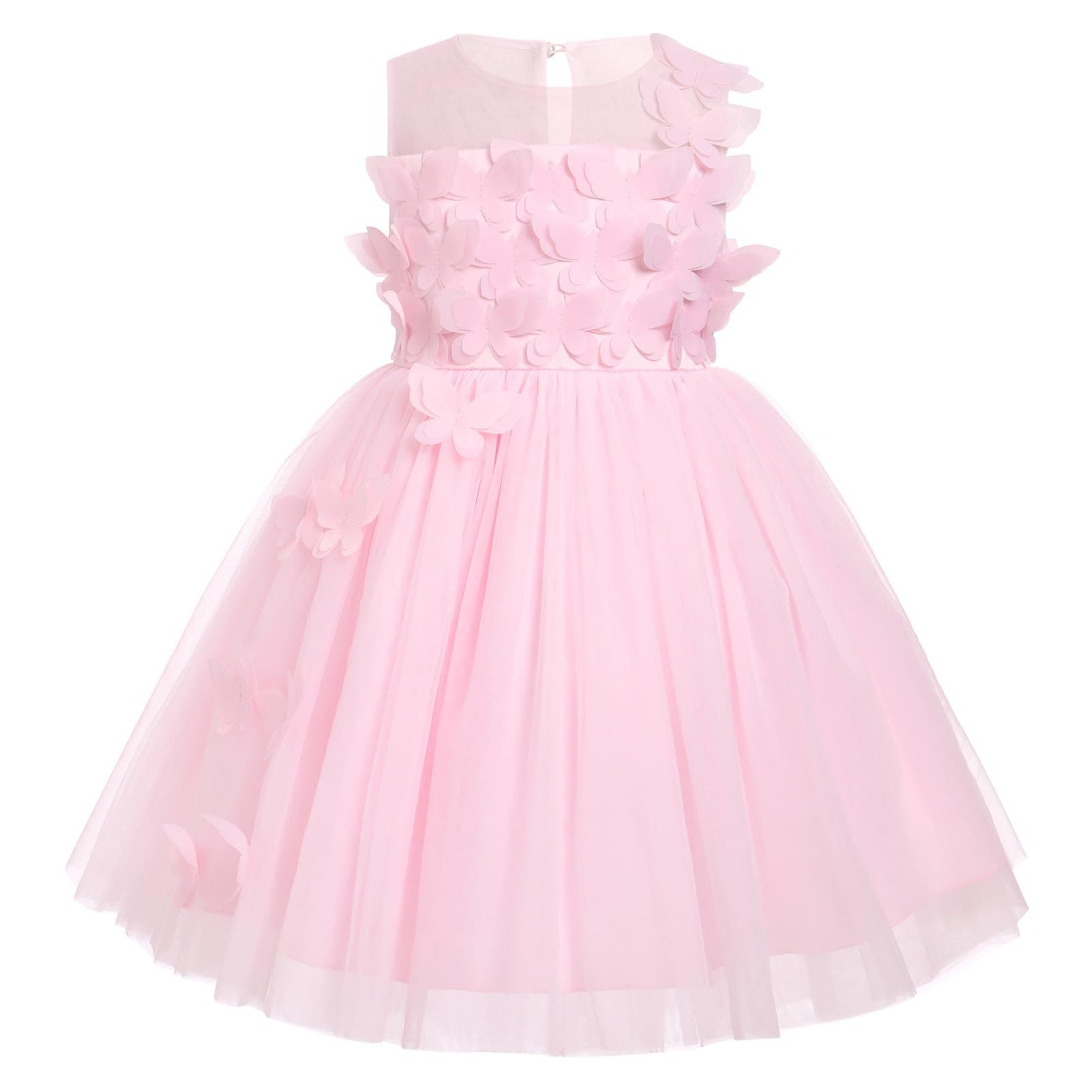 Toddler Girls' Butterfly High-Low Tulle Birthday Dress for Parties and Photos