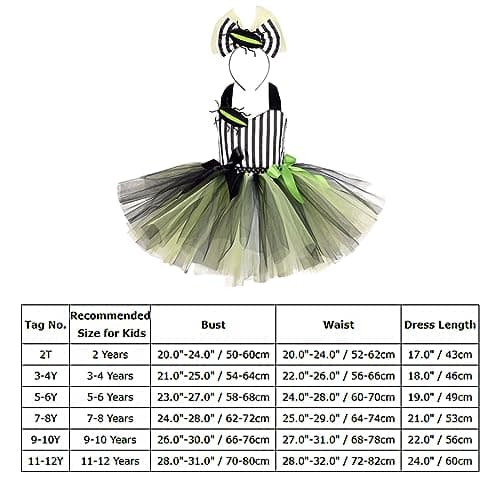 Black and White Striped Tulle Dress Set for Toddler Girls