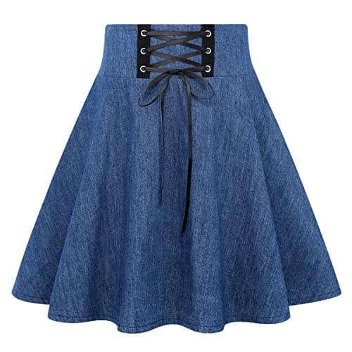 IDEALSANXUN Women's High Waist Gothic Plaid Mini Skirts
