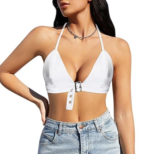 Reflective Crop Top for Women, Festival Rave Outfits and Girls Club Tank Vest