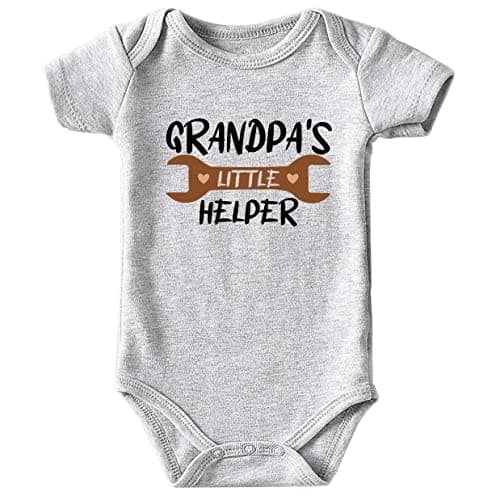 Azzwnee Fish Grandpa Baby Bodysuits 0-3 Months
