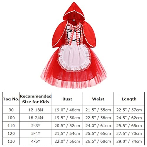 Little Red Riding Hood Costume for Girls - Halloween Cosplay Outfit