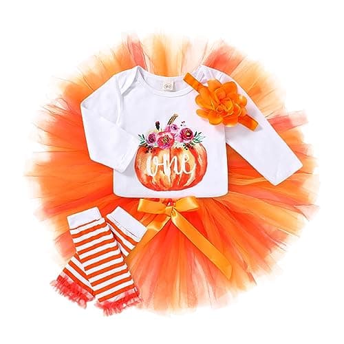 Baby Girl 1st Birthday Pumpkin Outfit