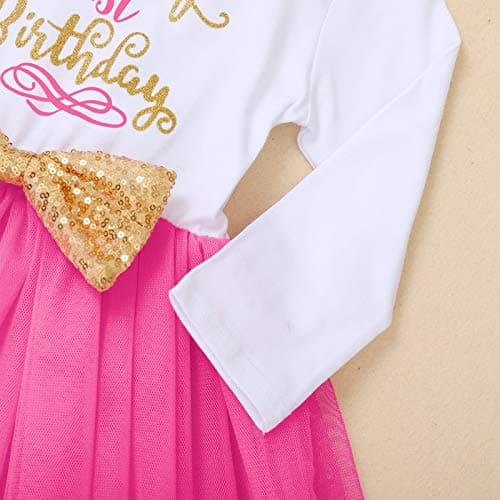 ODASDO Toddler Girls 1st/2nd/3rd Birthday Long Sleeve Tutu Princess Dresses