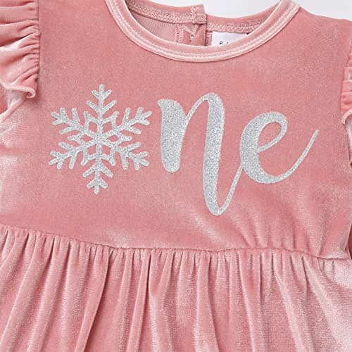 FYMNSI Solid Color Velvet Romper for Baby Girl Fall Birthday Outfit