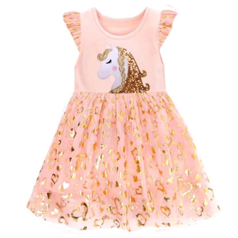 VIKITA Girls' Knee-Length Summer Tutu Dress