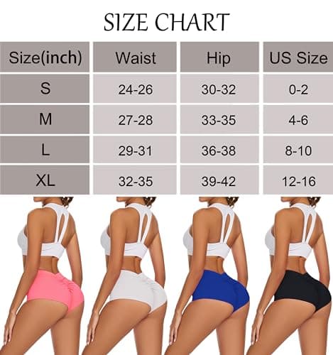 High Waist Yoga Booty Shorts for Women with V Back Scrunch - Butt Lifting Gym Bottoms