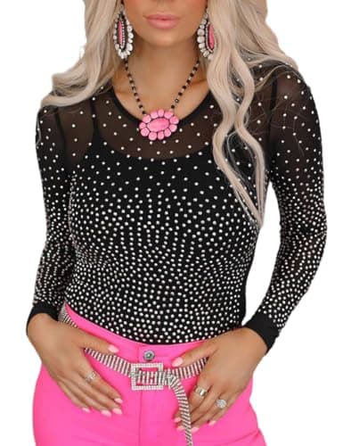 Sheer Mesh Turtleneck Bodysuit for Ladies