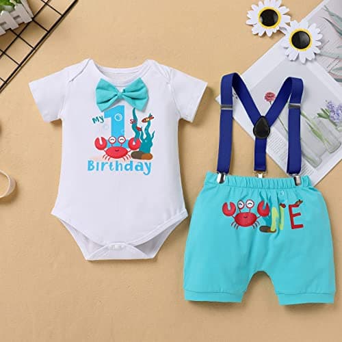 Baby Boy Cake Smash Outfit 1st Birthday Basketball Clothes Set
