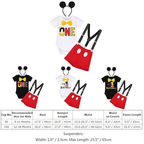 IMEKIS Baby Boys 1st Birthday Halloween Tuxedo Costume Romper Shorts