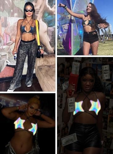 Ella Lust Rave Star Top for Women | EDC Festival Dance Bra Outfit