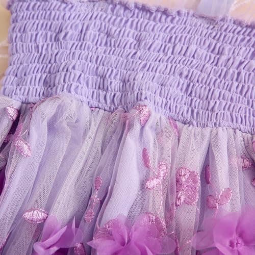 ZINTAOZT Toddler Butterfly Wings Sleeveless Skirt Birthday Party Tutu Dress