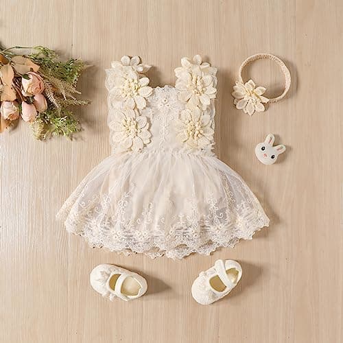 Boho Romper Dress for Newborn Baby Girls 1st Birthday