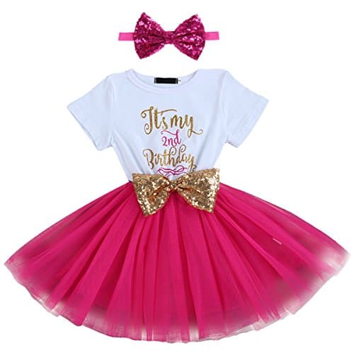 IBTOM CASTLE Baby Girls Newborn 1st/2nd Birthday Cake Smash Tutu Dress