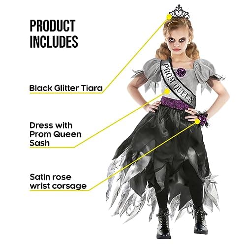 Scary Spooky Prom Queen Costume for Girls