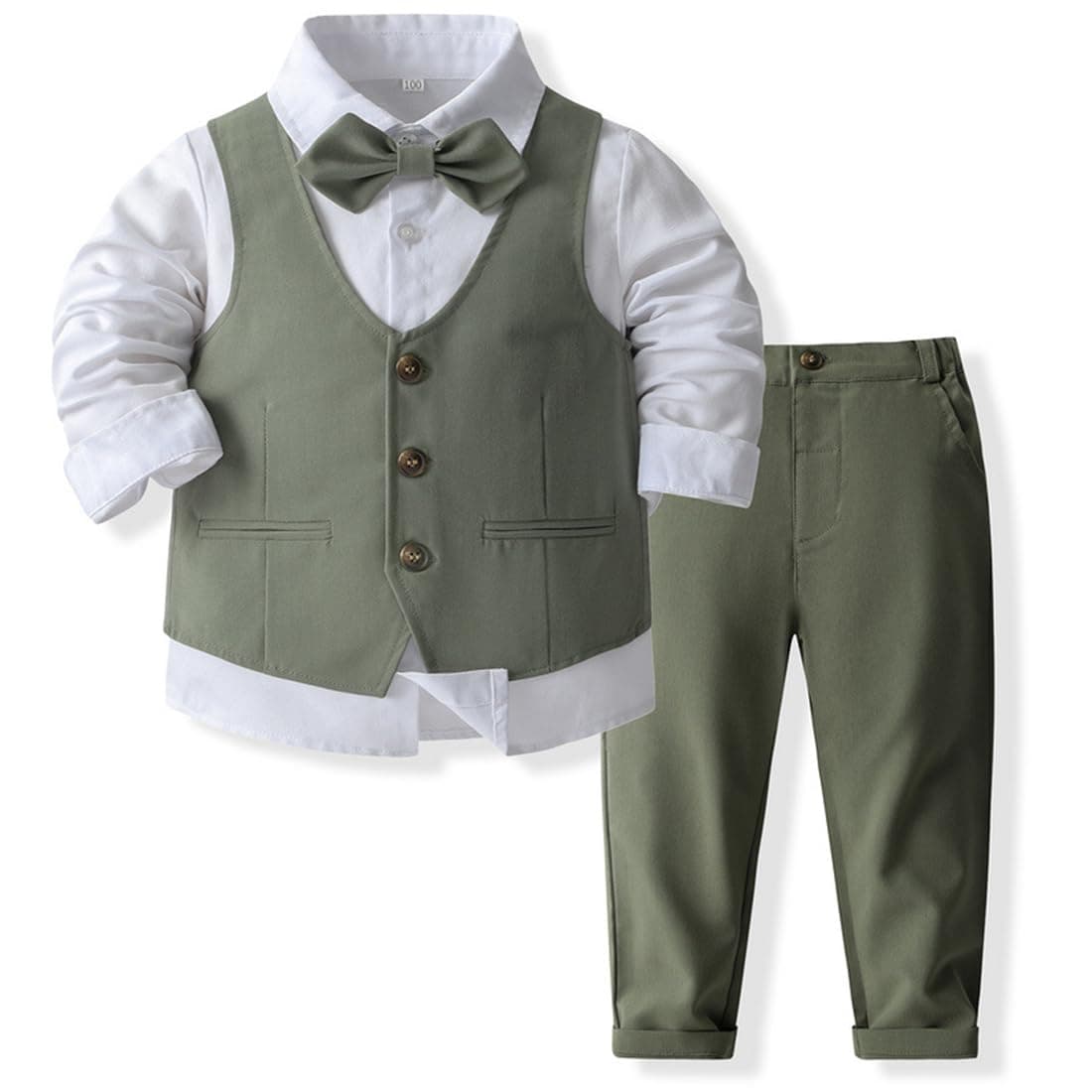 IMEKIS Toddler Boy Christening & Christmas Tuxedo Suit