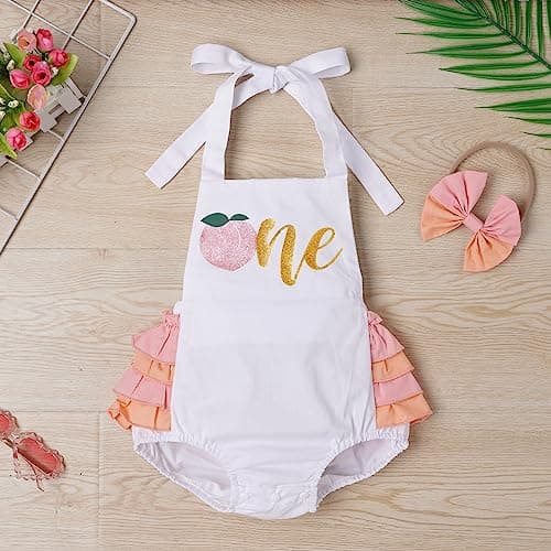 IMEKIS Baby Girl Boho Romper & Headband Summer Outfit
