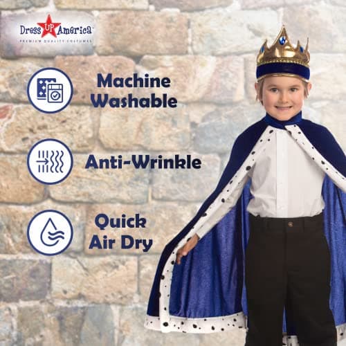 America King Crown & Robe - Kids Costume - One Size Fits Most