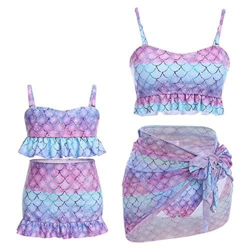 IMEKIS Mommy and Me Matching Family Swimsuits for Summer Beachwear