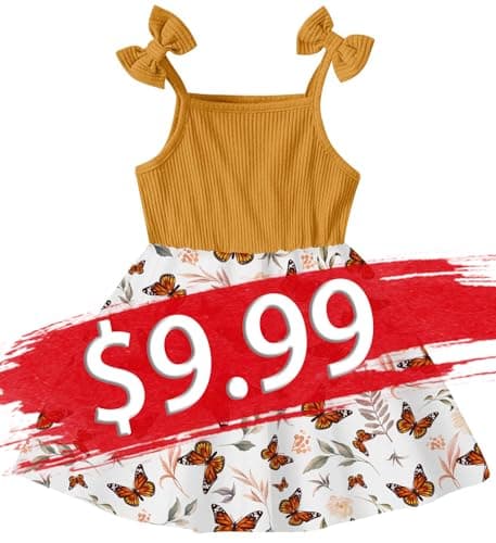 Idgreatim 2-7T Toddler Girls Cute Summer Bowknot Sundress