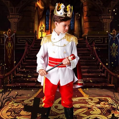 Prince Charming Costume for Boys - Royal Outfit for Dress-Up Parties and Halloween (120cm)