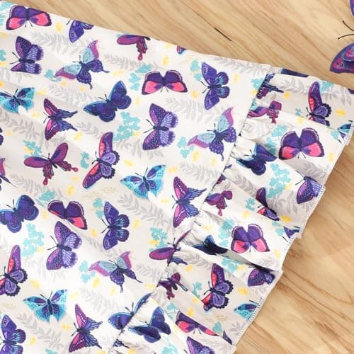 Popshion Sleeveless Back Bowknot Dress for Toddler Girls 1-7 Years Summer Birthday Party Clothes