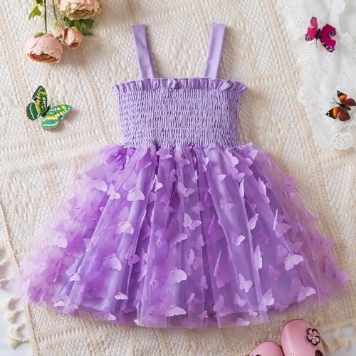 TTYAOVO Girls Flower Sleeveless Strap Dress