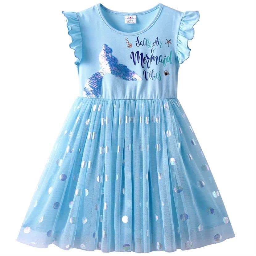VIKITA Girls' Knee-Length Summer Tutu Dress