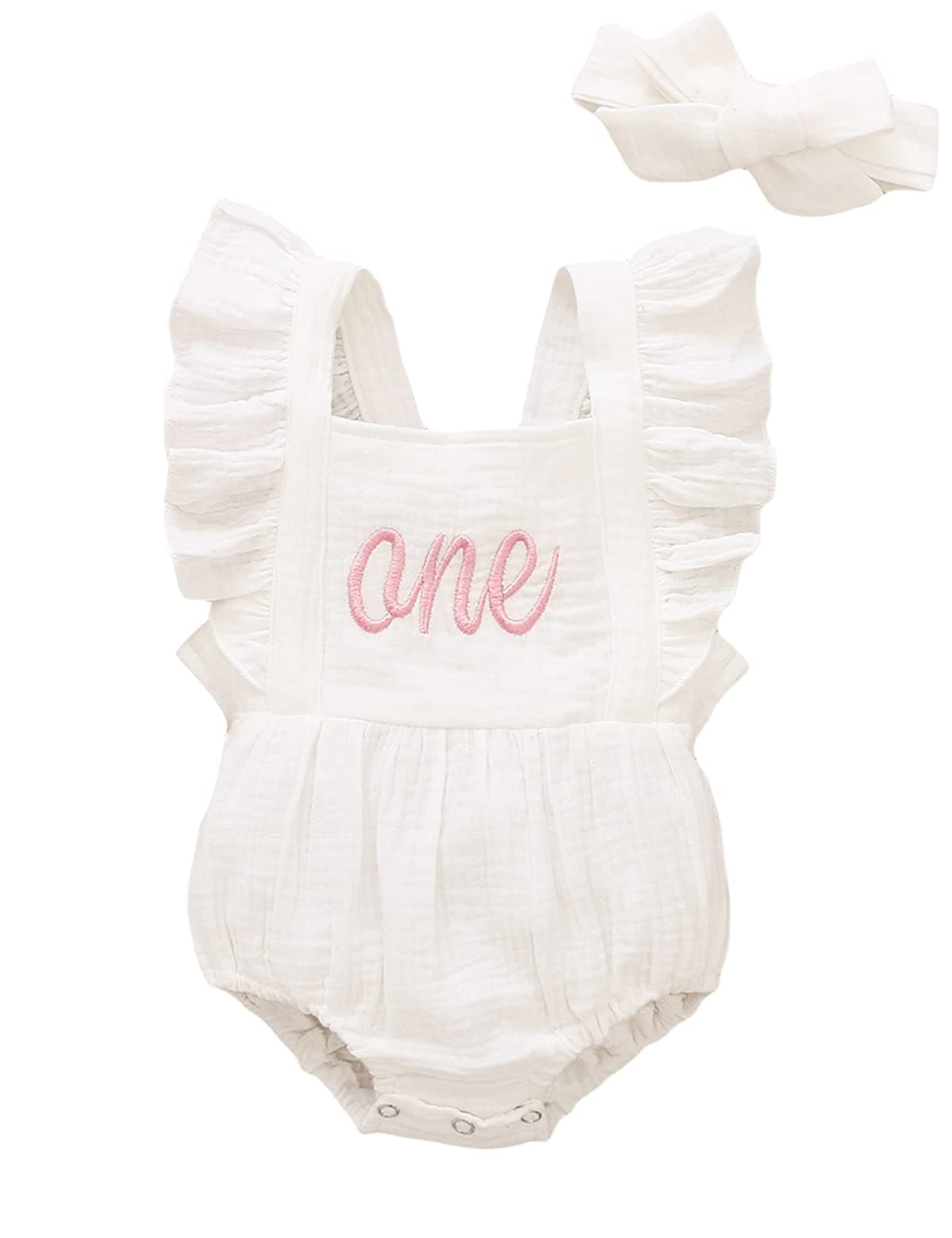 Aslaylme 1st Birthday Girl Outfit Bodysuit