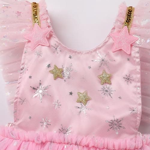 First Birthday Winter Snowflakes Princess Dress for Toddler Baby Girls