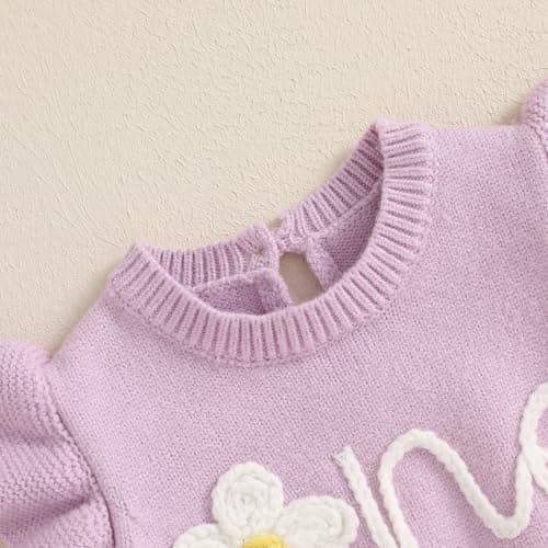 SYOKUP First Birthday Girl Floral Embroidered Drawstring Romper
