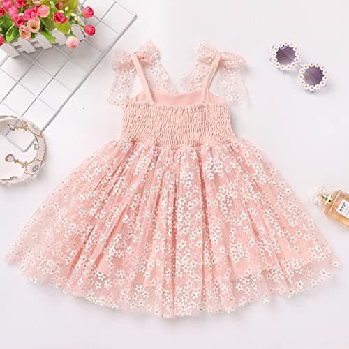 IMEKIS Princess Birthday Dress for Toddler Girl, Rainbow Boho Outfit for Photo Shoot 1-6T