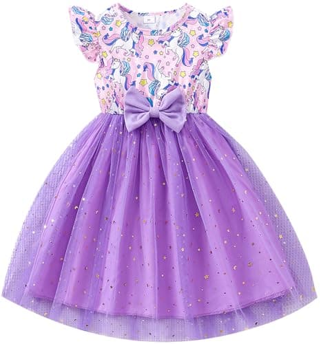 Gothletic Little Girls Tulle Tutu Dress for 2-7Y Summer Sundress