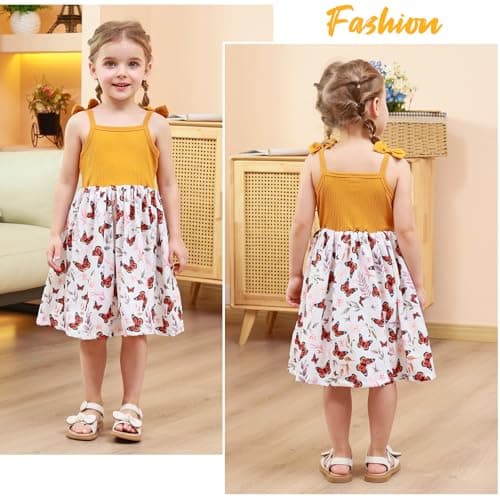 Idgreatim 2-7T Toddler Girls Cute Summer Bowknot Sundress