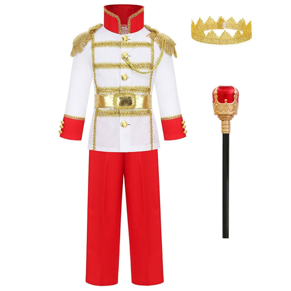 Princess Royal Costume Jacket Pants Crown Scepter Halloween