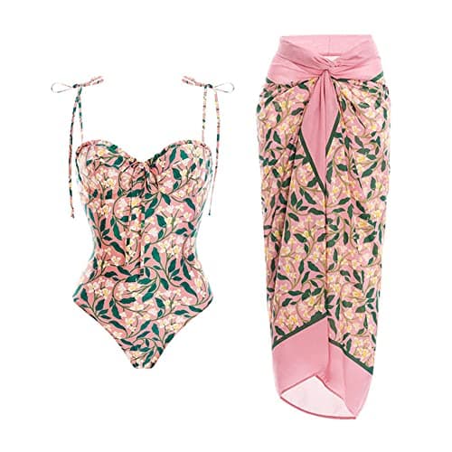 IMEKIS Women's Floral Beach Swim Suit Wrap Skirt Summer Holiday Outfit
